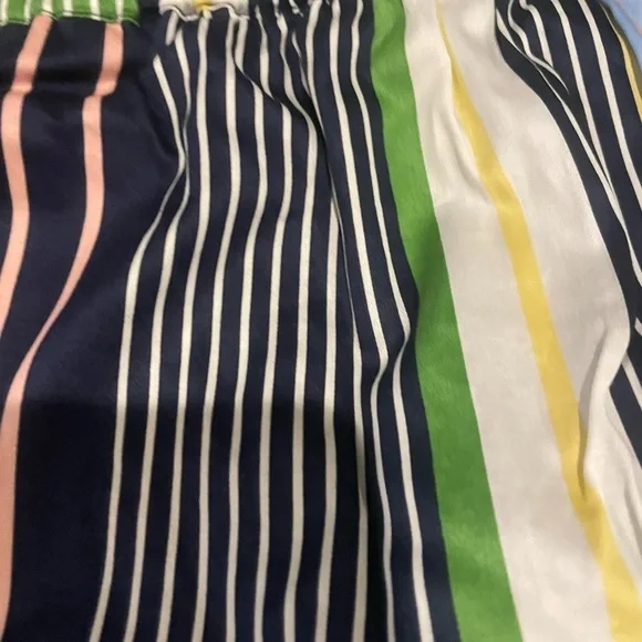 Tory Burch Green Blue White Striped Field Day Peasant Boho Maxi Skirt “mint” - Picture 3 of 3